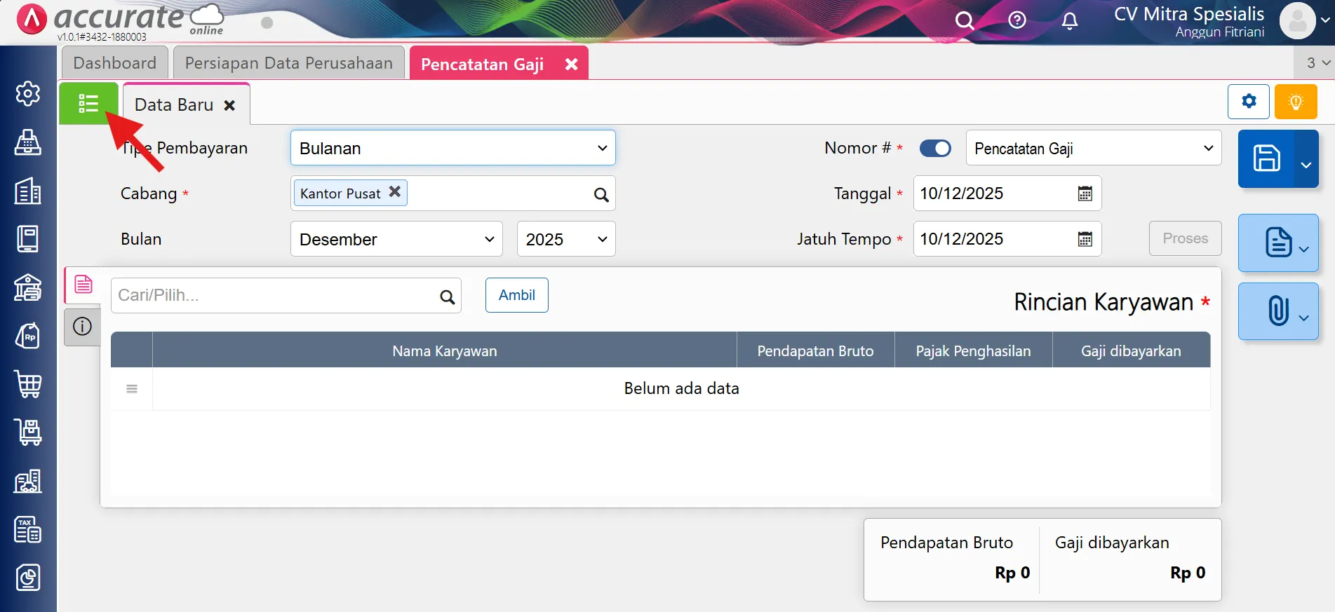 mencatat & menghitung PPh 21 bonus/THR karyawan